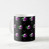 Mardi Gras Jester Hat Pattern Mug (Devant gauche)