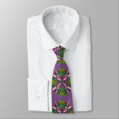 Mardi Gras Jewel Tones Paarse NeckTie Stropdas (Gebonden)