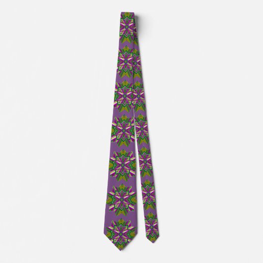 Mardi Gras Jewel Tones Paarse NeckTie Stropdas (Voorkant)
