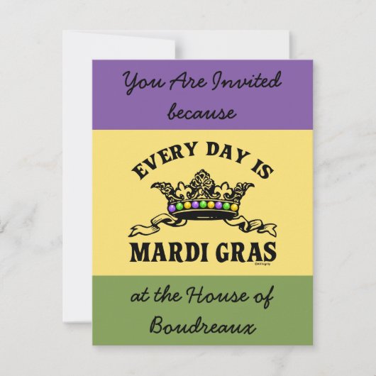  Mardi Gras Kaart (Voorkant)