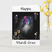 Mardi Gras Kaart (Gele Bloem)