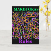 Mardi Gras Kaart (Gele Bloem)