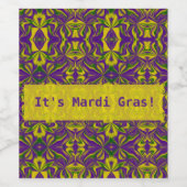 Mardi Gras Kaleidoscope Wijn Etiket (Enkel label)