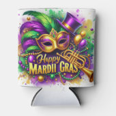 Mardi Gras kan decor Blikjeskoeler (Voorkant)