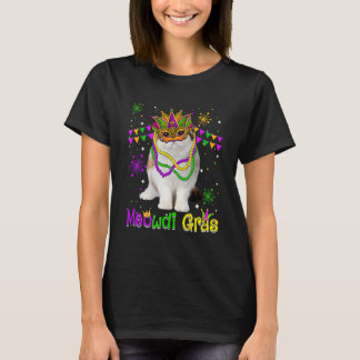 Mardi Gras Kat Cute Exotische Kortharige Kat Carna T-shirt