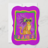 Mardi Gras Kat Uitnodiging (Achterkant)
