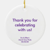 Mardi Gras Keramisch Ornament (Achterkant)