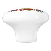 Mardi Gras Keramische Knop (Zijkant)