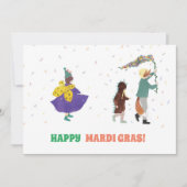 Mardi Gras Kinder carnival Spring Illustration Kaart (Voorkant)