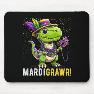 Mardi Gras Kinder Shirt T Rex Dinosaur Mardi Grawr Muismat