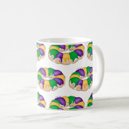 Mardi Gras King Cake Mug (Devant droit)