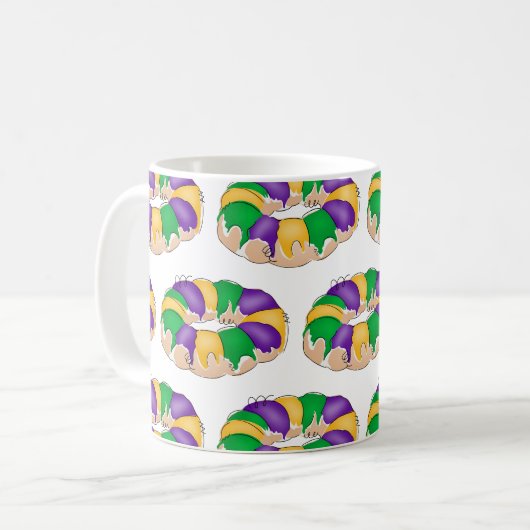 Mardi Gras King Cake Mug (Devant gauche)