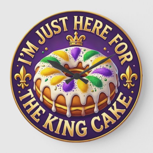 Mardi Gras King Cake Party Grote Klok (Voorkant)