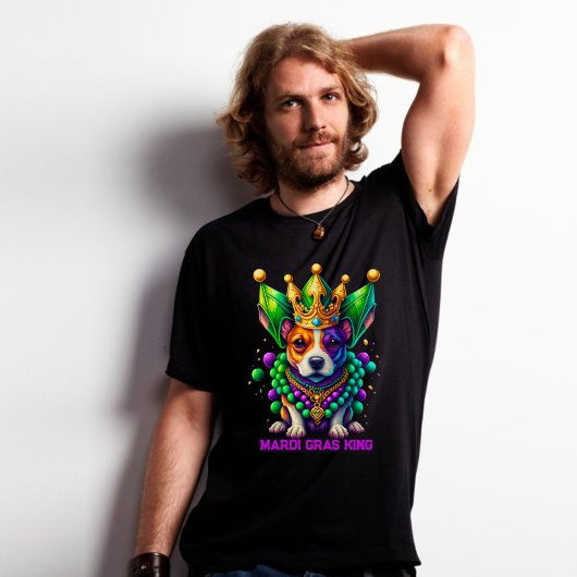 Mardi Gras King Dog T-shirt