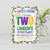 Mardi Gras King Invitation pour le deuxième annive (Debout devant)