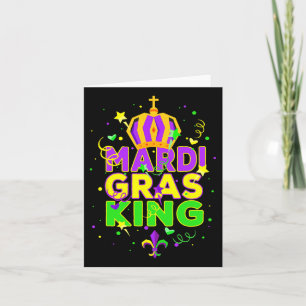 Mardi Gras King Mannen Carnaval kostuum cadeau Mar Kaart
