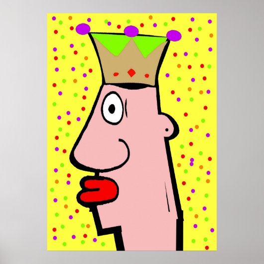 Mardi Gras King "REX" Abstract hoofd, Poster (Voorkant)