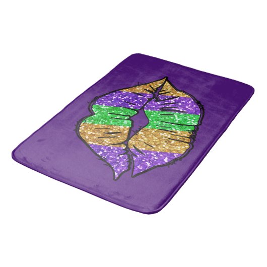 Mardi Gras Kiss Bath Mat (Gekanteld)