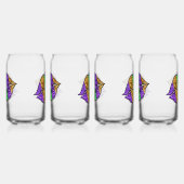 Mardi Gras Kiss-bril Blikvorm Glas (Links)