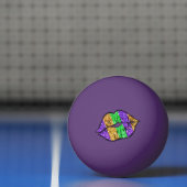 Mardi Gras Kiss Ping Pong Ball (Net)