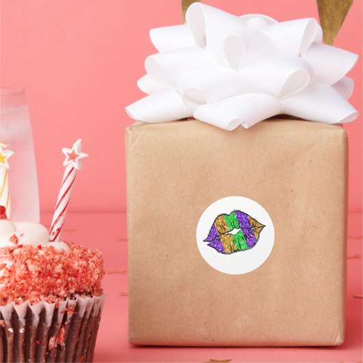 Mardi Gras Kiss Stickers (Feest)