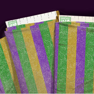 Mardi Gras Kleuren Horizontale Streep Stof