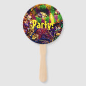Mardi Gras Kleurrijke Party Favor Hand Fan Handwaaier (Achterkant)