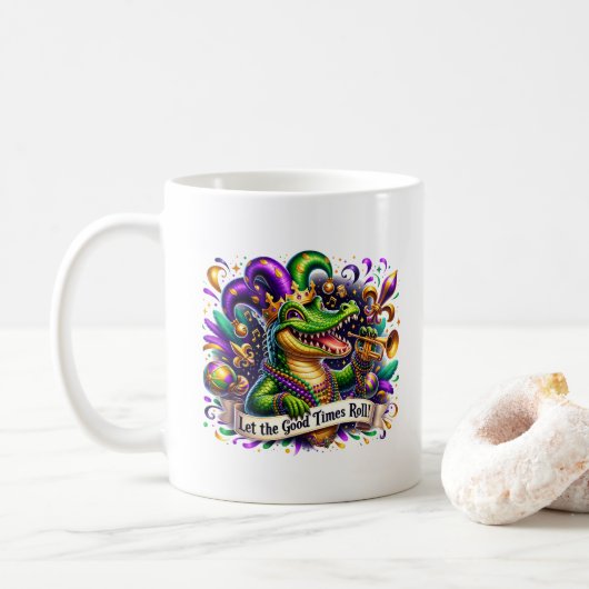 Mardi Gras  Koffiemok (Met donut)