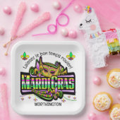 Mardi Gras komt overeen met thema Papieren Bordje (Feest)