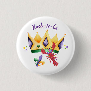 Mardi Gras Koning Kroon Oom-wordende Ronde Button 3,2 Cm