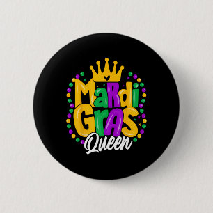 Mardi Gras Koningin Vrouwen Mardi Gras Ronde Button 5,7 Cm