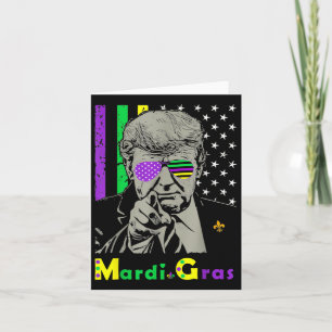 Mardi Gras Kostuum Donald Trump Amerikaanse vlag F Kaart