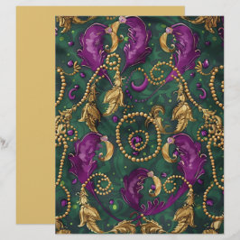 Mardi Gras kralen feestelijke plakboek papier