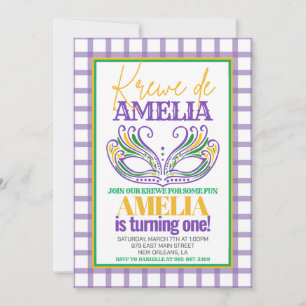 Mardi Gras Krewe eerste verjaardag Kaart