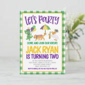 Mardi Gras Krewe Invitation d'anniversaire (Debout devant)