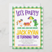 Mardi Gras Krewe Invitation d'anniversaire (Devant)