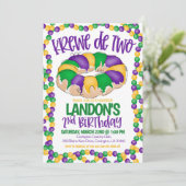 Mardi Gras Krewe Invitation du deuxième anniversai (Debout devant)