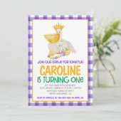 Mardi Gras Krewe Invitation pour le premier annive (Debout devant)