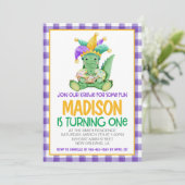 Mardi Gras Krewe Invitation pour le premier annive (Debout devant)