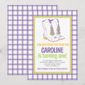 Mardi Gras Krewe Marching Boots eerste verjaardag Kaart (Voorkant / Achterkant)