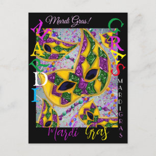 MARDI GRAS KUNST    BRIEFKAART