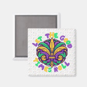 Mardi Gras Laat de goede tijden rollen Magneet (Voorkant / Achterkant)
