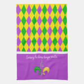 Mardi Gras. Laat de Good Times Roll Kitchen Towel Theedoek (Verticaal)