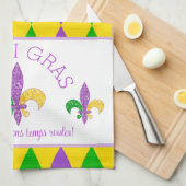Mardi Gras ! Laisser la serviette de cuisine Good  (Quart Plié)