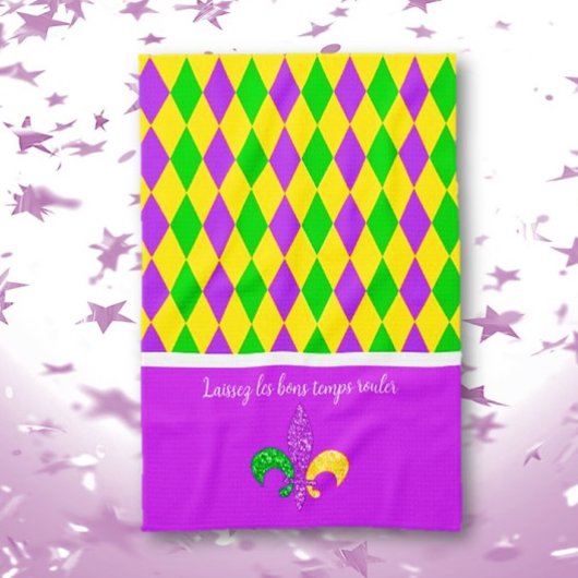 Mardi Gras ! Laisser le Good Times Roll Serviette 