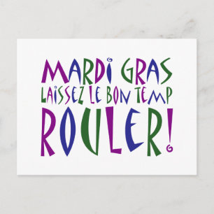 Mardi Gras - Laissez Le Bon Temp Rouler! Briefkaart