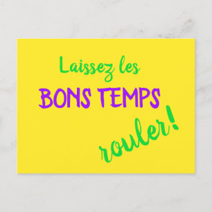 Mardi Gras Laissez Les Bons Temps Rouler Louisiana Briefkaart