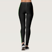 Mardi Gras Leggings Black Purple Green Gold STARS (Dos)