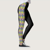 Mardi Gras Leggings Black violet vert or (Droite)