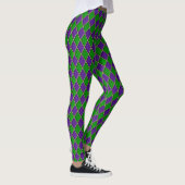 Mardi Gras Leggings, Diamond Harlequin Jester Leggings (Rechts)
